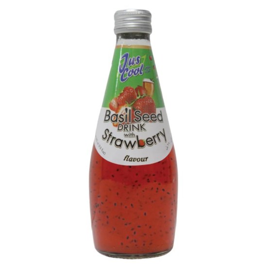 JusCool Basil Seed Drink Strawberry