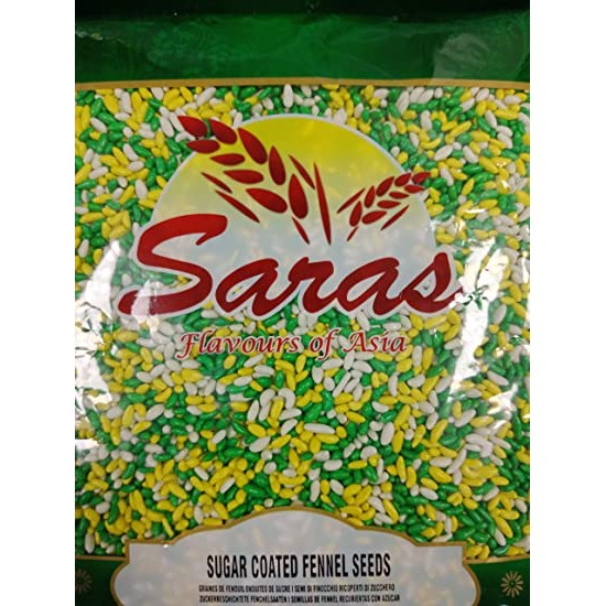 SARAS SUGAR COATED FENNAL SEEDS 100g