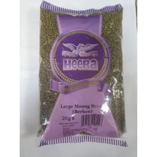 Heera Large Moong Beans (Berken) 2kg